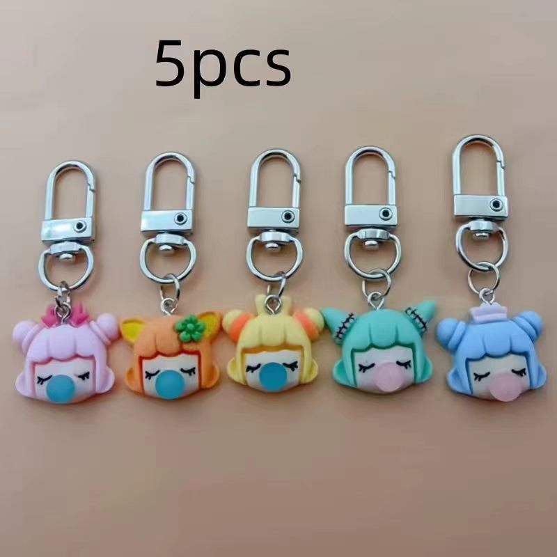 5pcs resin girl keychain, suit - Resin recension och pris