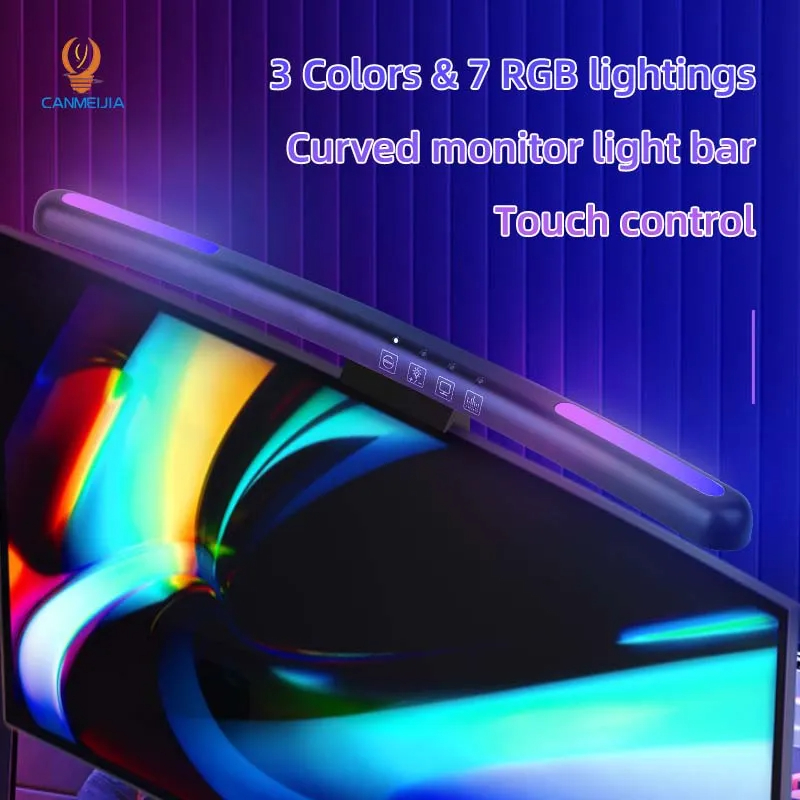 Curved LED Monitor Light Bar U - Glass Bed recension och pris