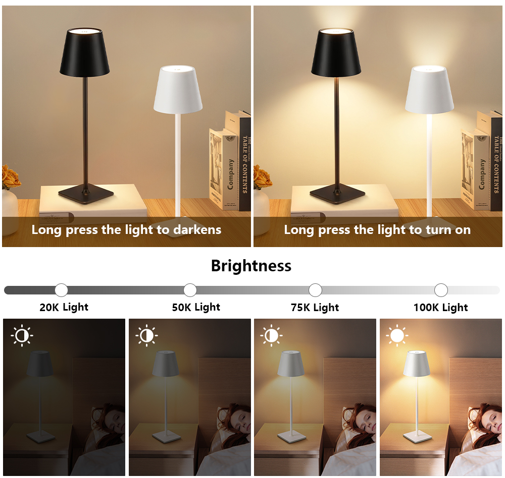 LED Rechargeable Desk Light Wi - Glass Bed recension och pris